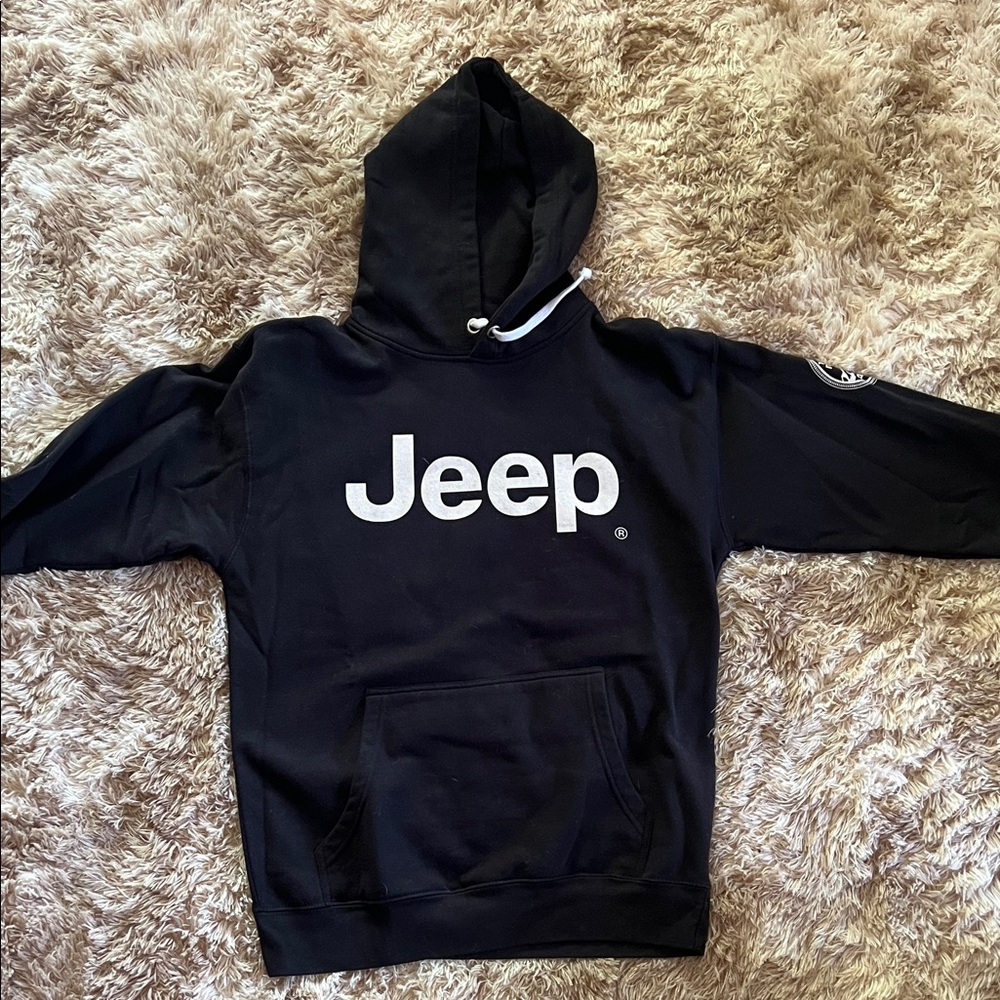 Jeep Black Unisex Hoodie Sweatshirt